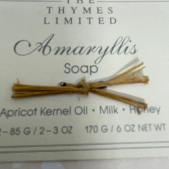 The Thymes Limited Vintage Amaryllis Scented Bar Soap Discontinued VHTF RARE NIB - Picture 10 of 11